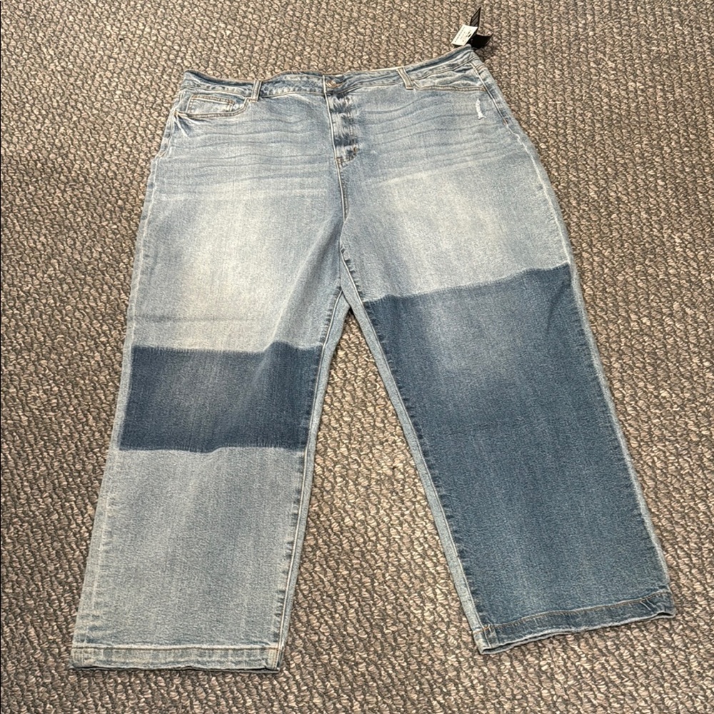 Women's And Now This Ultra High Rise Comfort Stretch Straight Leg Jeans Sz 24W - Picture 1 of 5